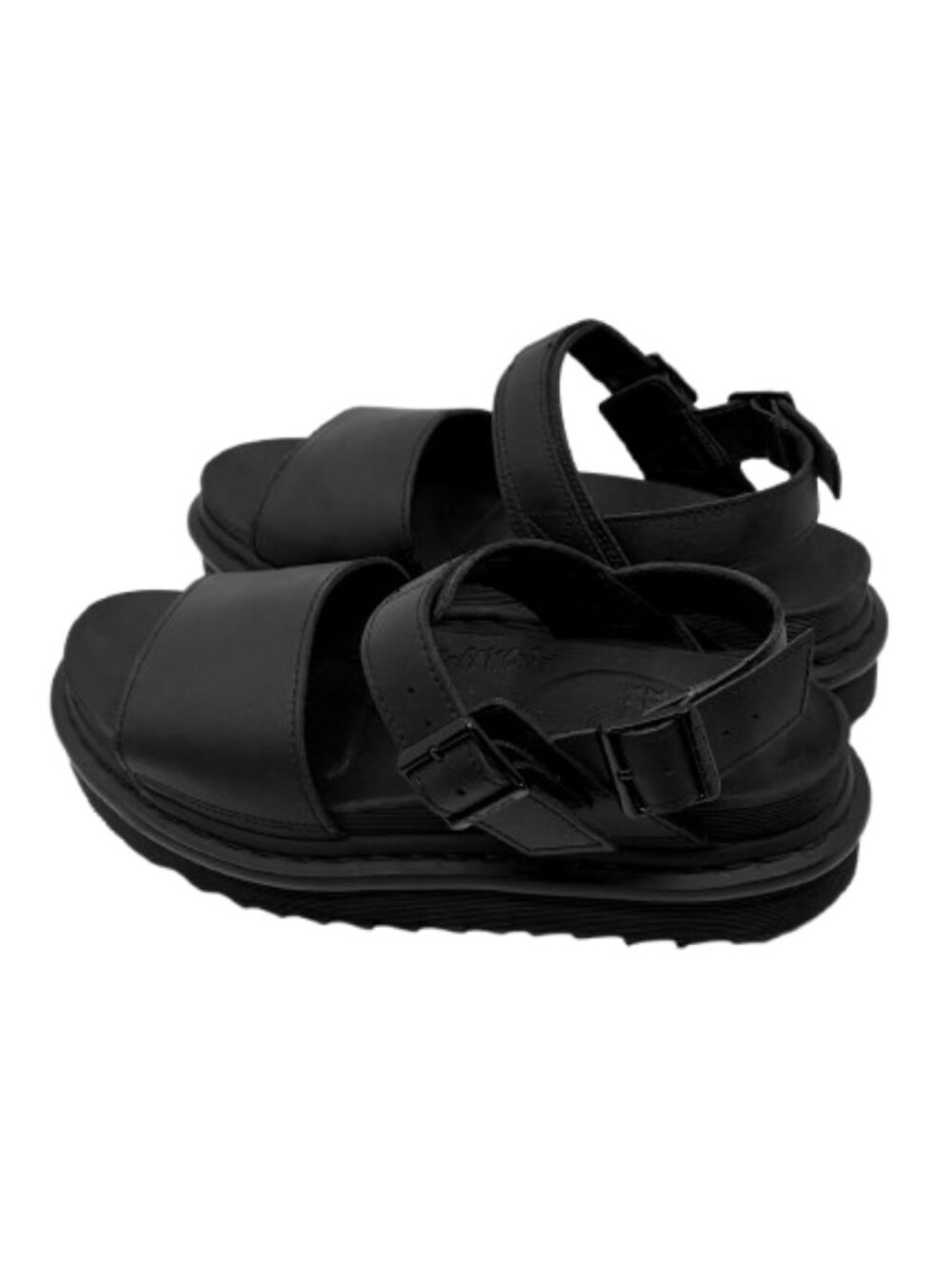 DR MARTENS~Voss~BLACK LEATHER PLATFORM SANDALS Women's Size 9 NEAR NEW - Picture 5 of 11